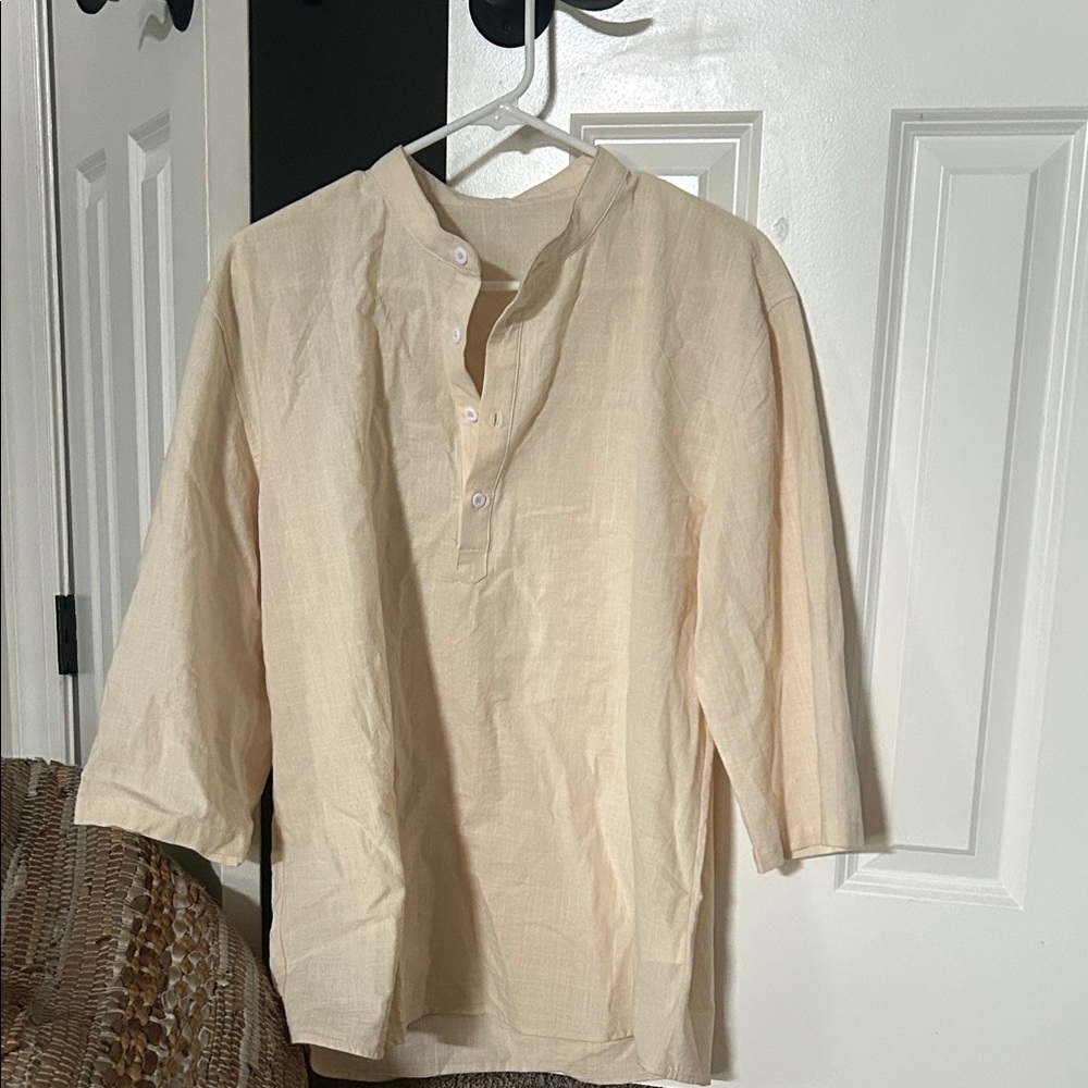 Cream Button-Up Shirt